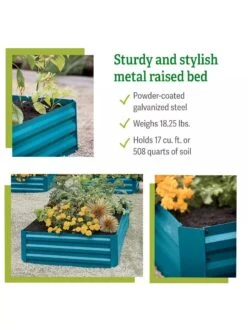 Demeter Corrugated Metal Raised Bed, 34" X 68" -Garden Care Shop 8594183 stats GSC