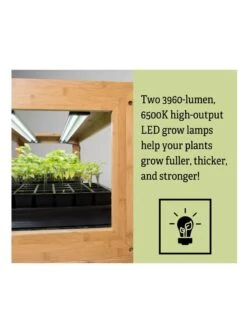 Low Bamboo LED Grow Light Garden -Garden Care Shop 8597720 2