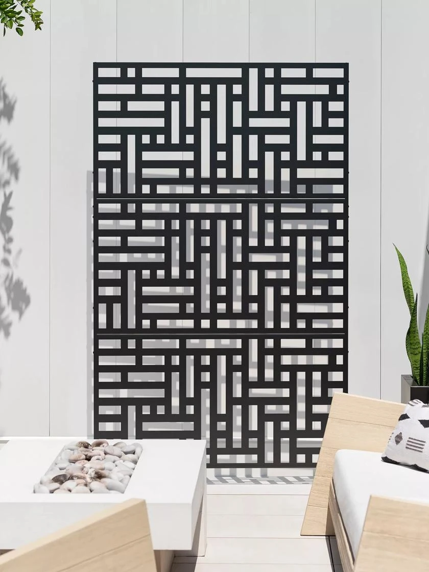 Veradek 3-Panel Privacy Screen Set, Blocks 4 Veradek 3-Panel Privacy Screen Set, Blocks - Image 2