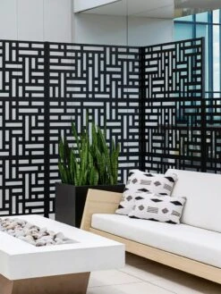 Veradek 3-Panel Privacy Screen Set, Blocks 12 Veradek 3-Panel Privacy Screen Set, Blocks -Garden Care Shop 8599185 09V tif