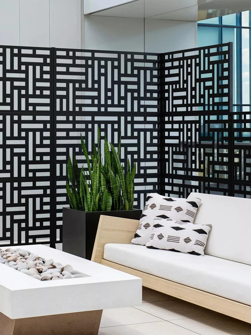 Veradek 3-Panel Privacy Screen Set, Blocks 6 Veradek 3-Panel Privacy Screen Set, Blocks - Image 4