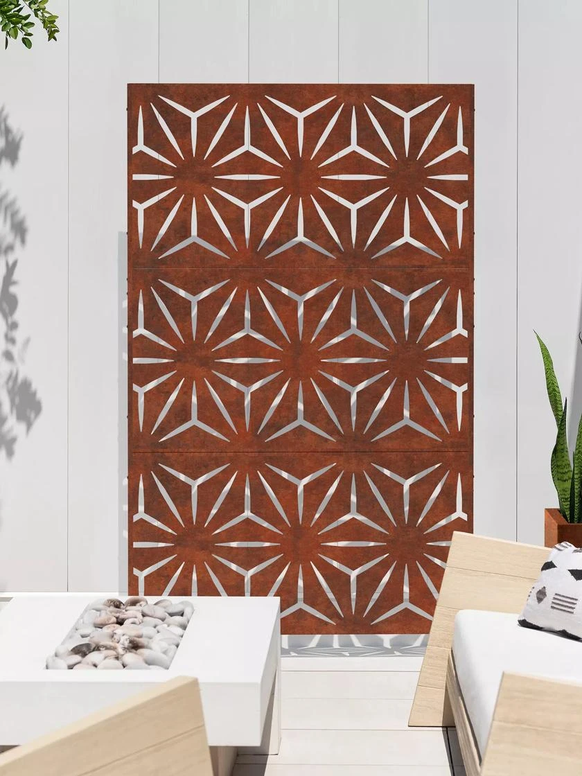 Veradek 3-Panel Privacy Screen Set, Star 4 Veradek 3-Panel Privacy Screen Set, Star - Image 2