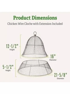 Chicken Wire Cloche With Extension 16 Chicken Wire Cloche With Extension -Garden Care Shop 8600116 1