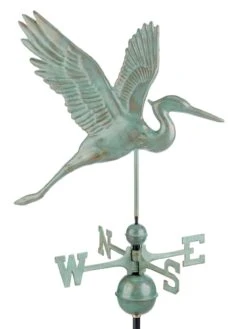 Graceful Blue Heron Copper Weathervane 11 Graceful Blue Heron Copper Weathervane -Garden Care Shop 8600374 05v graceful blue heron weathervane blue verde
