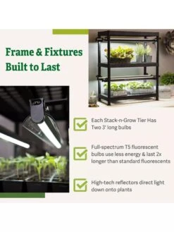 Stack-n-Grow Lights - 2-Tier System 18 Stack-n-Grow Lights - 2-Tier System -Garden Care Shop 8608905 7