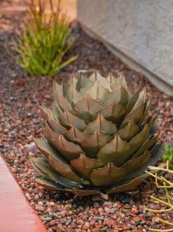 Desert Steel Artichoke Agave Sculpture -Garden Care Shop 8610761 042v