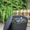 Matte Black Ribbed Hose Pot With Lid 2 Matte Black Ribbed Hose Pot With Lid -Garden Care Shop 8611991 061 tif