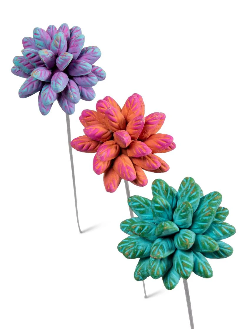 Dahlia Flower Garden Stakes Set 6 Dahlia Flower Garden Stakes Set - Image 4
