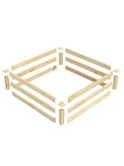 Pine Raised Garden Beds, 4'x4' -Garden Care Shop 8612250 01v