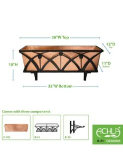Achla Designs Rockwood Window Box -Garden Care Shop 8612918 03v