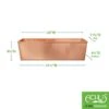 Achla Designs Solid Copper Flower Box, Large -Garden Care Shop 8612919 01v achla designs solid copper flower box large