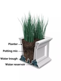 Fairfield Self-Watering Window Box, 2’ -Garden Care Shop 8613268 05V tif