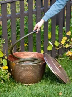 Hammered Copper Hose Pot With Lid 15 Hammered Copper Hose Pot With Lid -Garden Care Shop 8613311 0012
