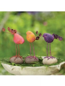 Birds On Stones Set -Garden Care Shop 8613371 01V 3 4